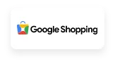 Google Shopping Feed interface showing product sync capabilities