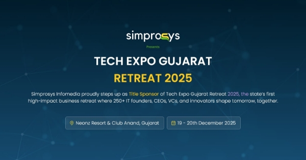Simprosys at Tech Expo Gujarat Retreat 2025 | Title Sponsor Event Showcase
