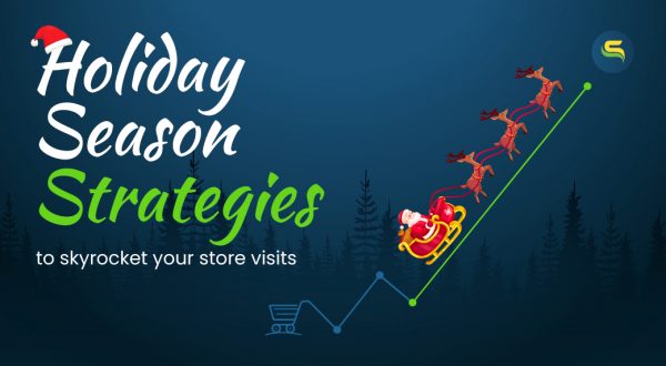 ecommerce cart and Santa clause representing the holiday season strategies for online stores