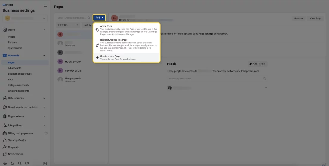 A screenshot showing how to create your Meta Business Manager Account for running Facebook Ads