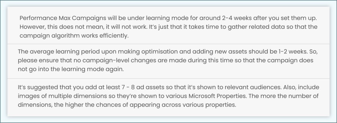 Quick facts about Microsoft Performance Max Campaigns